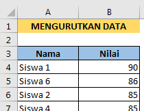 Cara Mengurutkan Data di Excel Berdasarkan Nilai Tertinggi